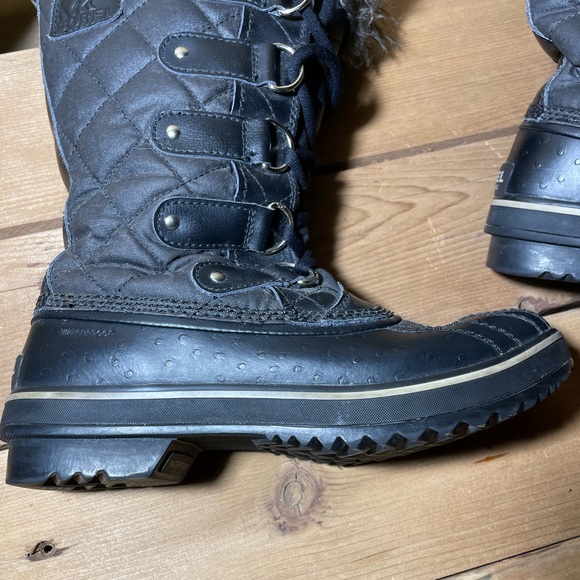 Sorel Tofino II Faux Fur Lined Waterproof Black Lace Up Snow Boots Size 6.5 - Picture 10 of 10